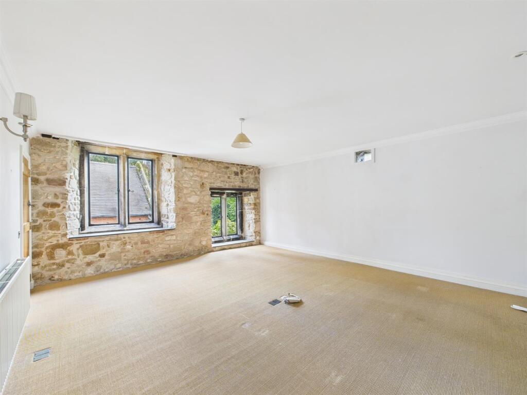 Empty living room before staging